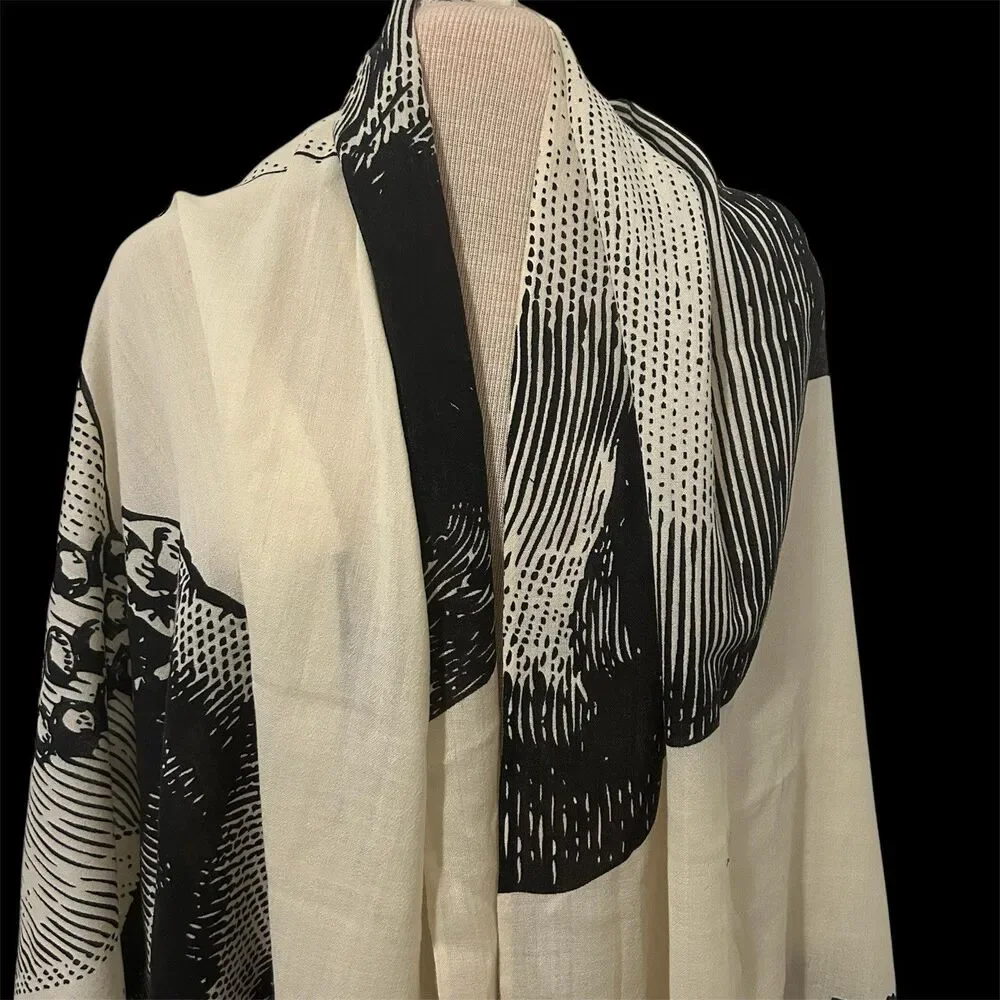 Thomas Paul, thomaspaul, Woman Scarf, Lightweight 100% Wool 39”x77” Elegant Boho